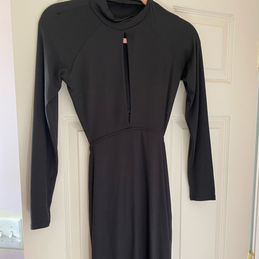 Cutout fashionova black fitted dress